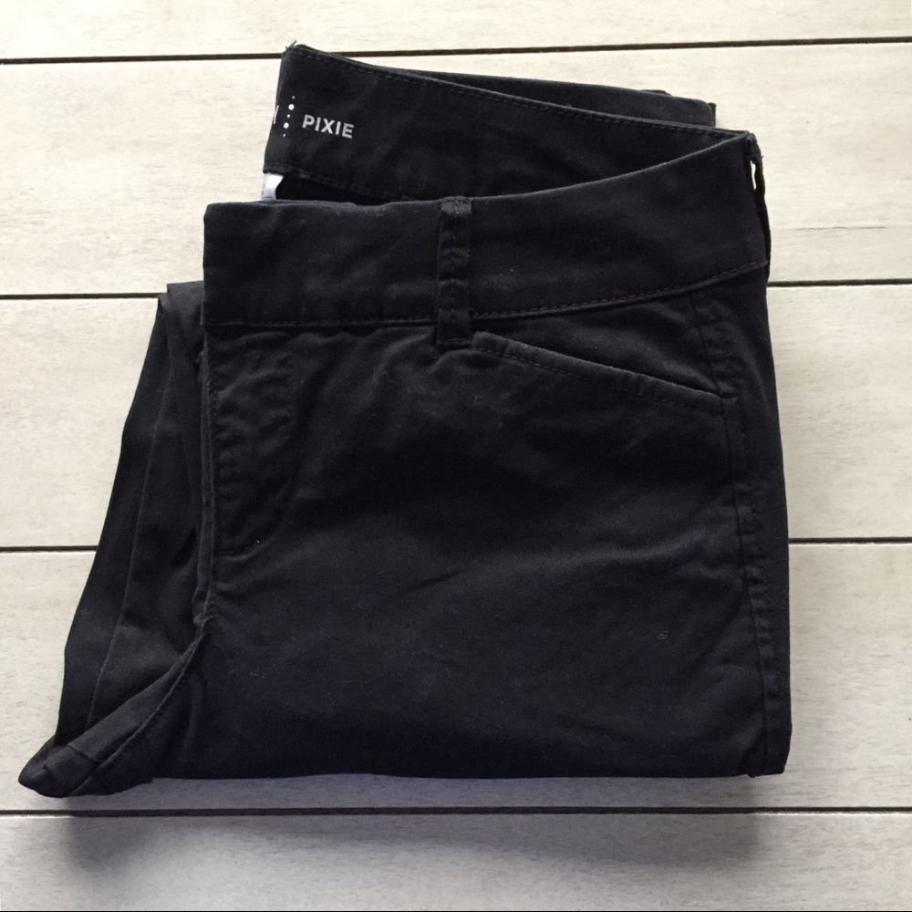 Black Ankle Length Pixie Chino Pants